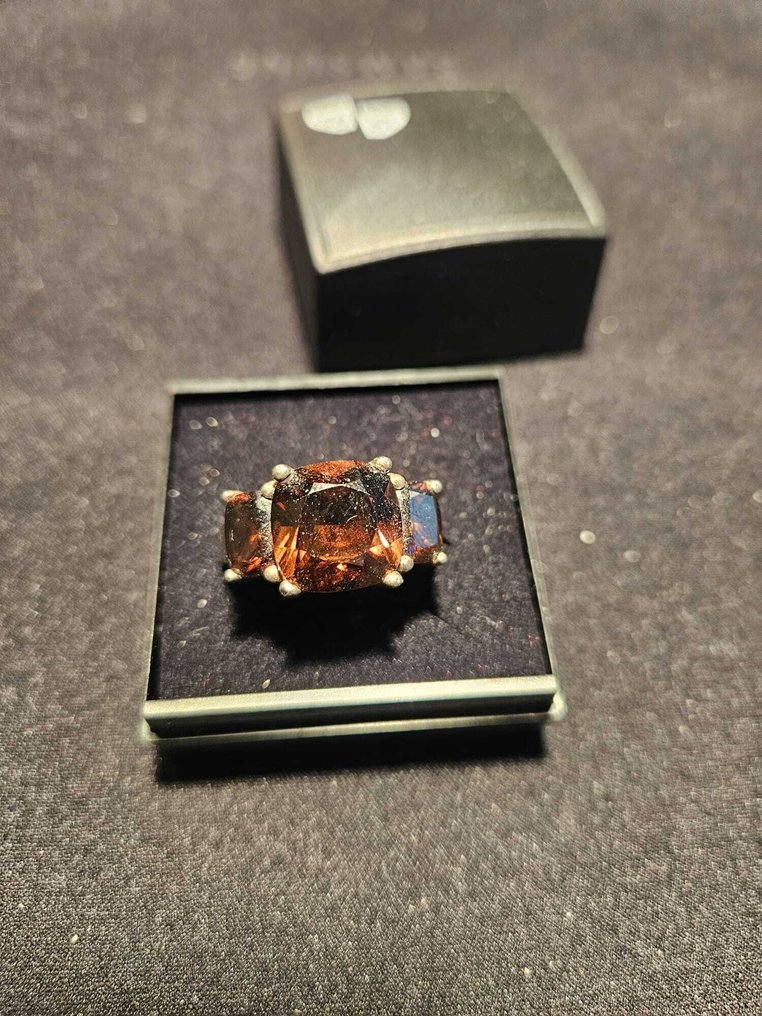 没有保留价 - 戒指 银 -  25.00ct. tw. 黄水晶 - 黄水晶 - Citrin - 约25克拉 #1.0