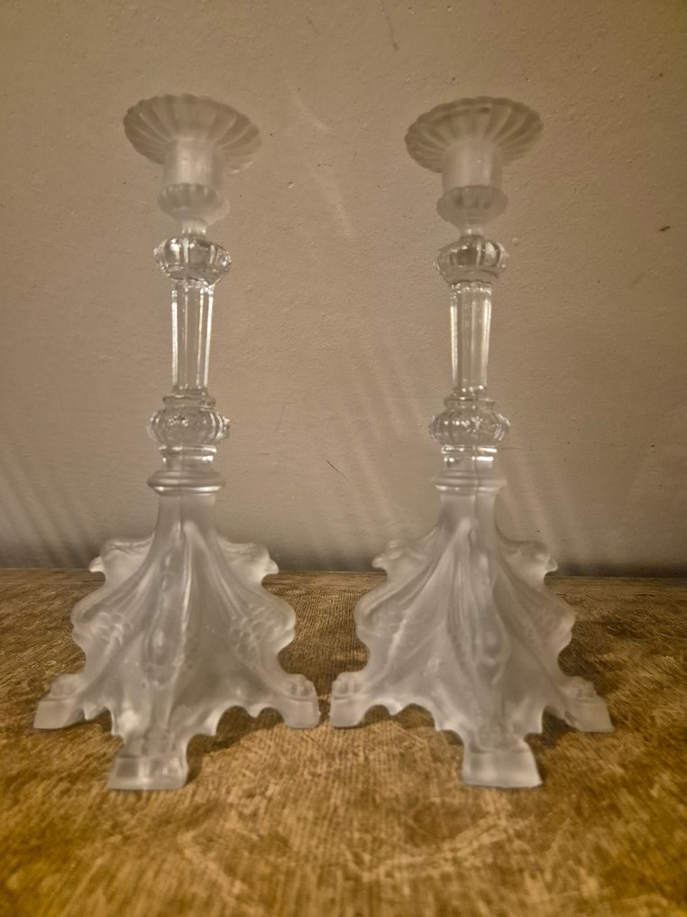 Val Saint Lambert - 烛台 (2) - 玻璃 #1.0