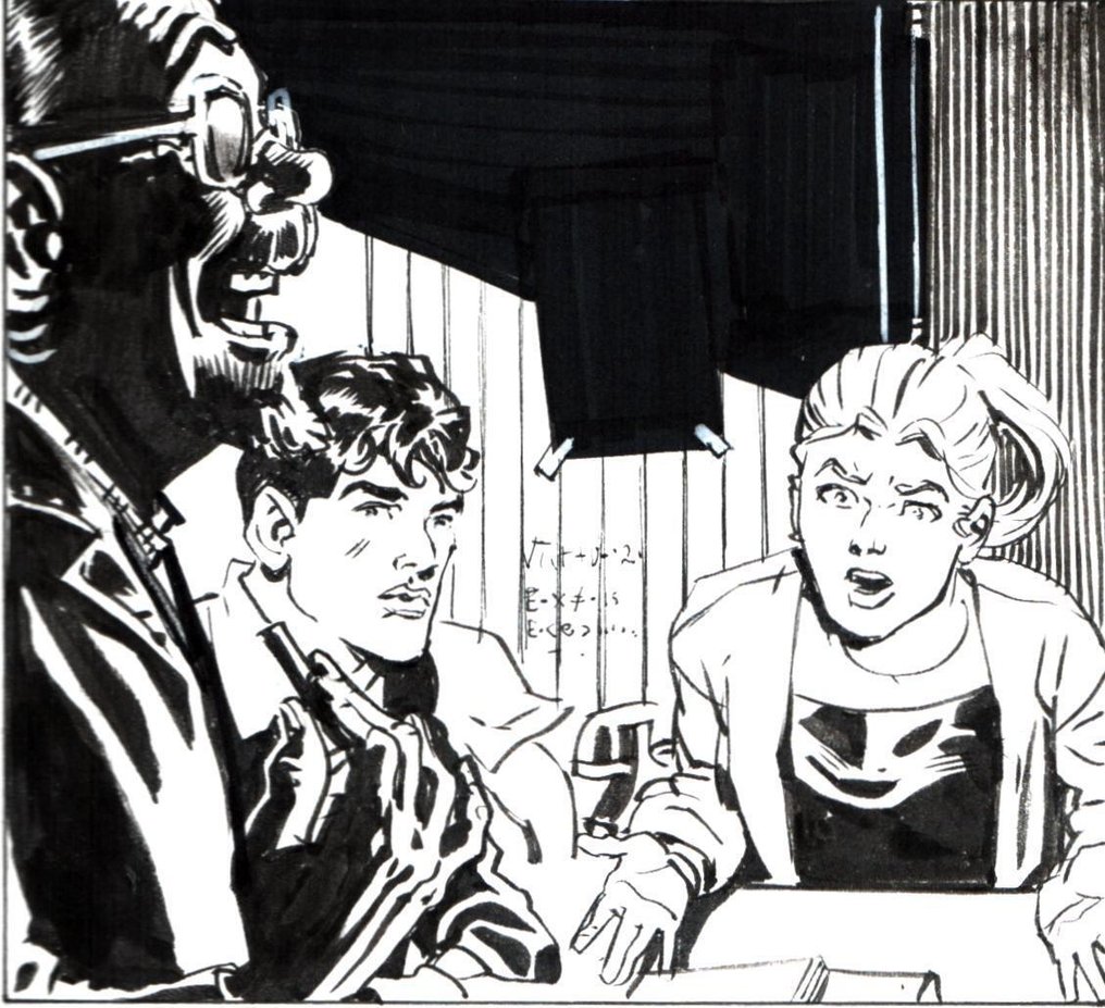 Bigliardo, Daniele - 1 Original page - Dylan Dog Maxi Old Boy #28 - "Svegliarsi ieri" - 2016 #2.1