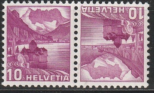 Ελβετία 1936/1938 - Dubbeldrukken. - SBK 215DP, K33zDP #1.0