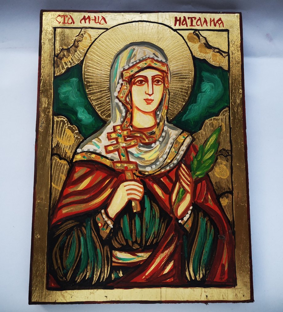 Εικόνα - Ρωσική Χειροποίητη Εικόνα της Αγίας Ναταλίας - Ξύλο #3.2