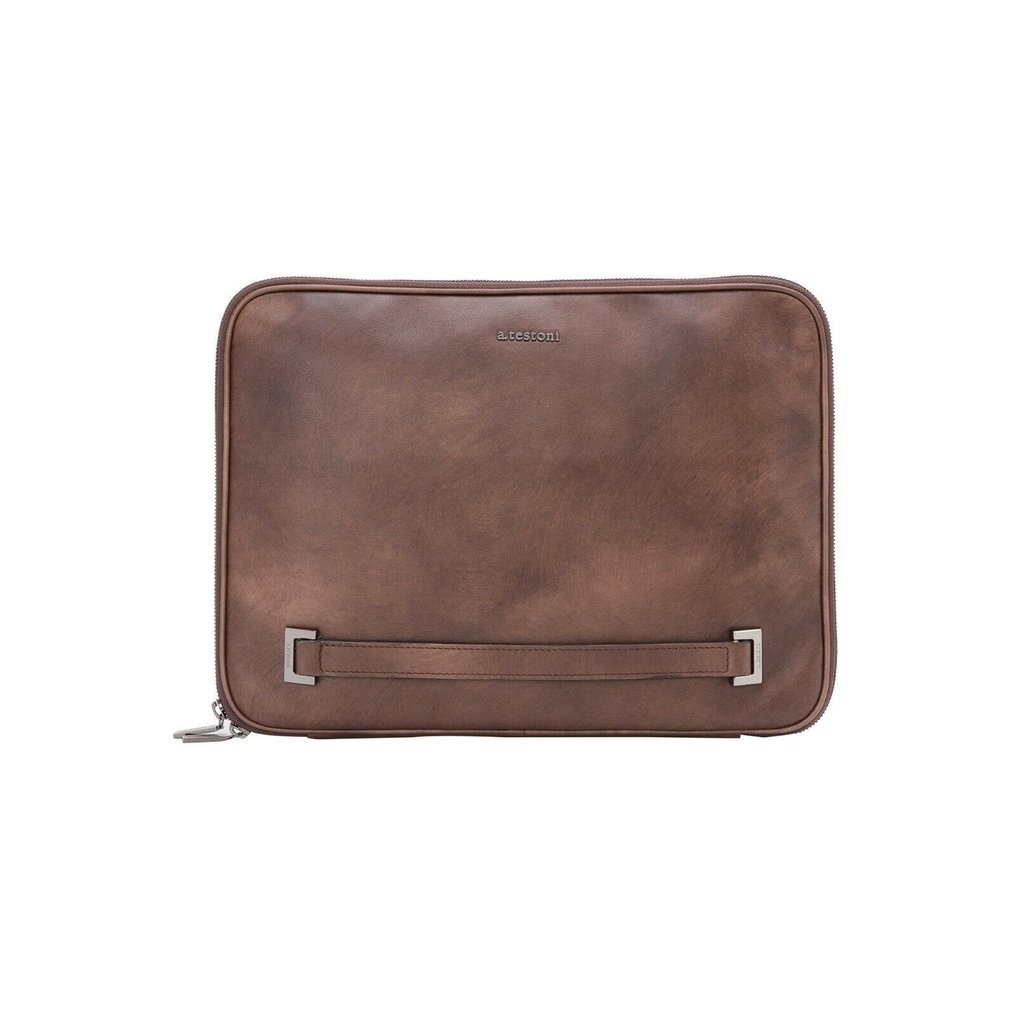 Testoni Bologna RRP 740€ Brown TAMPONATO Calf Clutch Bag / Document Holder PC case - 手提包 #1.0