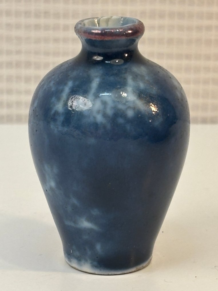 花瓶 - 瓷器 - 中國 - 清朝（1644-1911） - 迷你花瓶 蓝色 Qing  (沒有保留價) #4.3