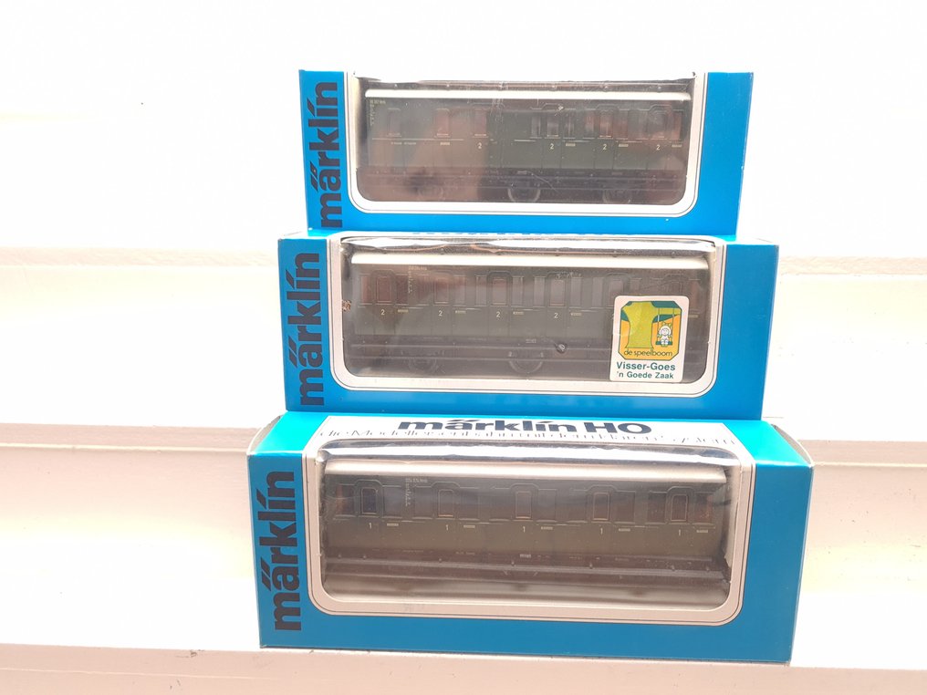 Märklin H0 - 4200/4202/4203 - Pienoisjunaradan matkustajavaunu (3) - 3x Coupérijtuigen - DB #1.0