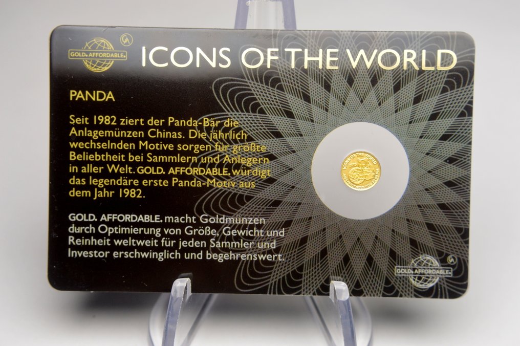 盧旺達和布隆迪. 10 Francs 2015 Icons of the World - Chinese Panda - 1/200oz (.999)  (沒有保留價) #1.0