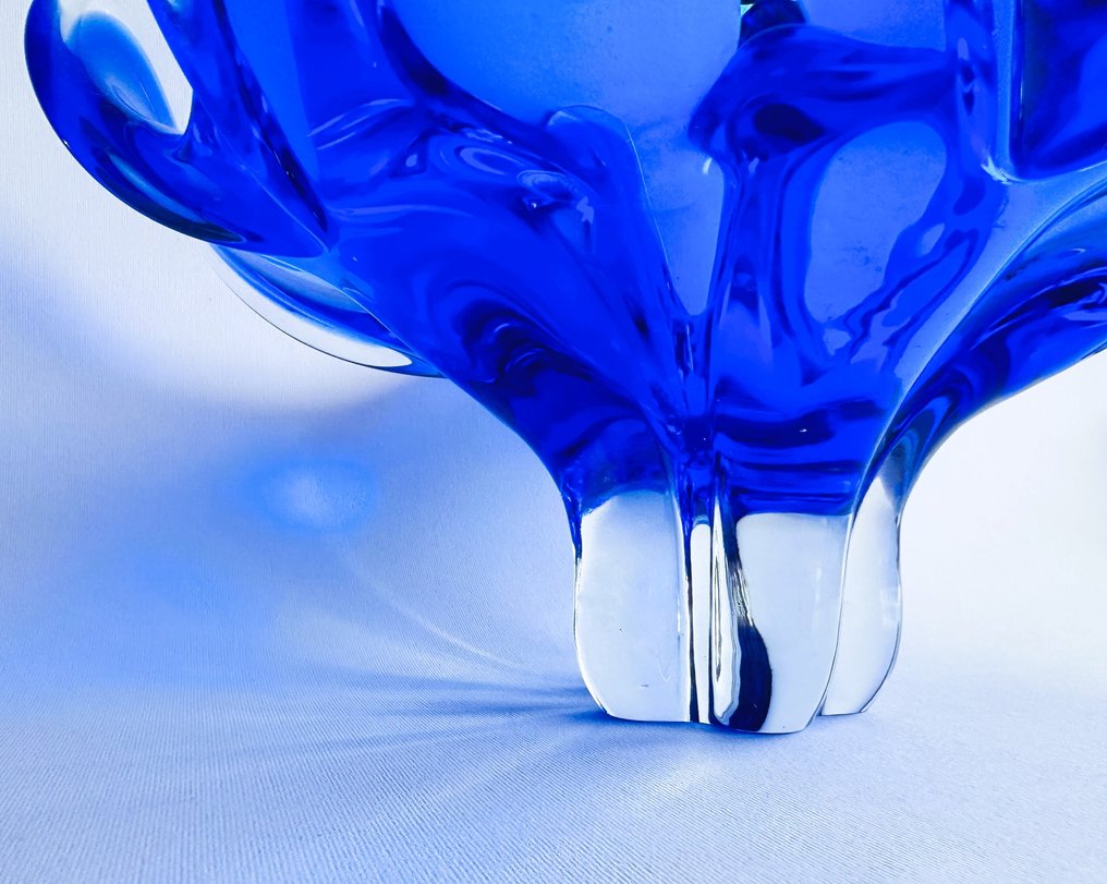 餐桌中央装饰 - Josef Hospodka 大型手工成型中心碗 -3800 克-  - 玻璃 #3.2