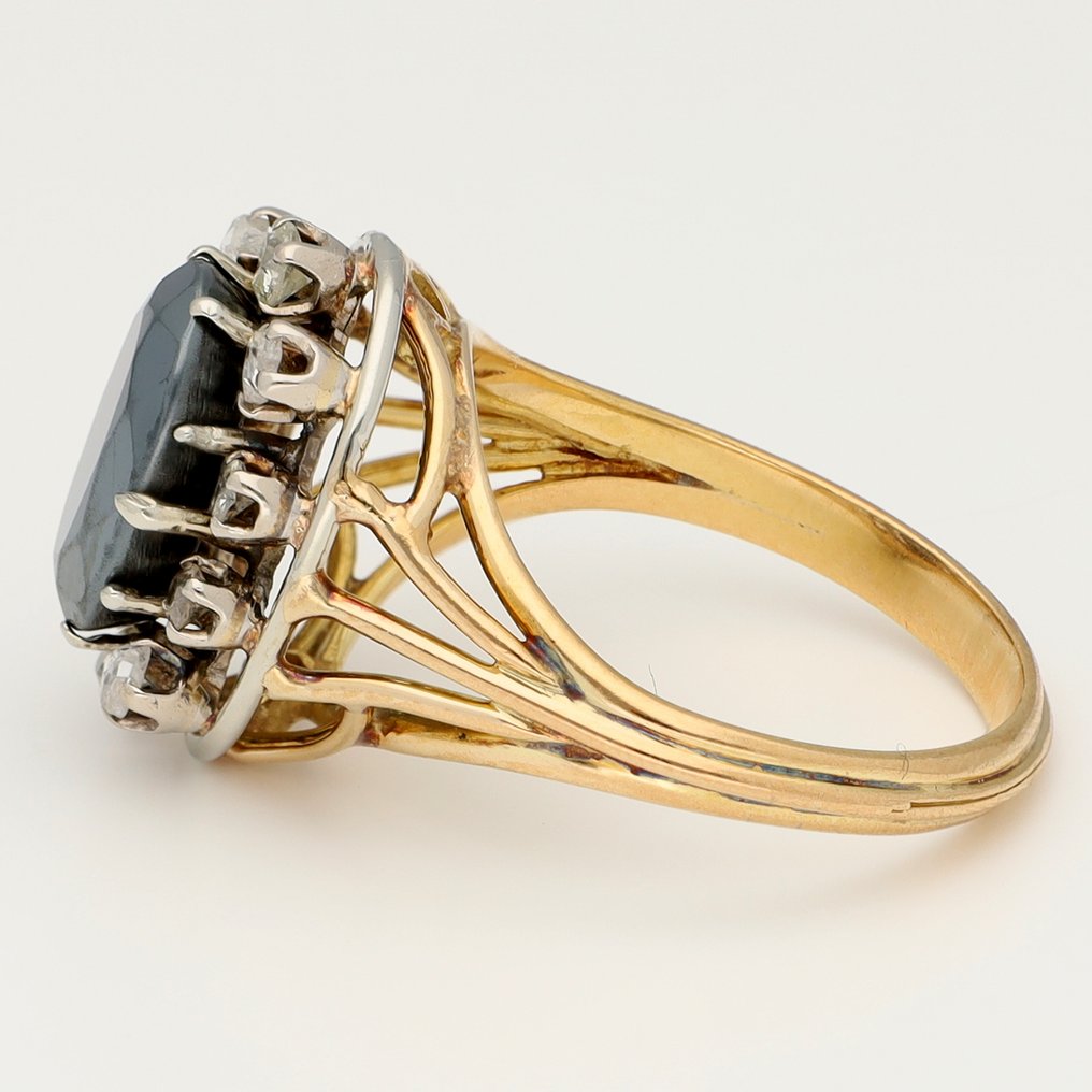 戒指 - 18 克拉 黃金, 白金 鉆石 (天然)  - Hematiet #2.1