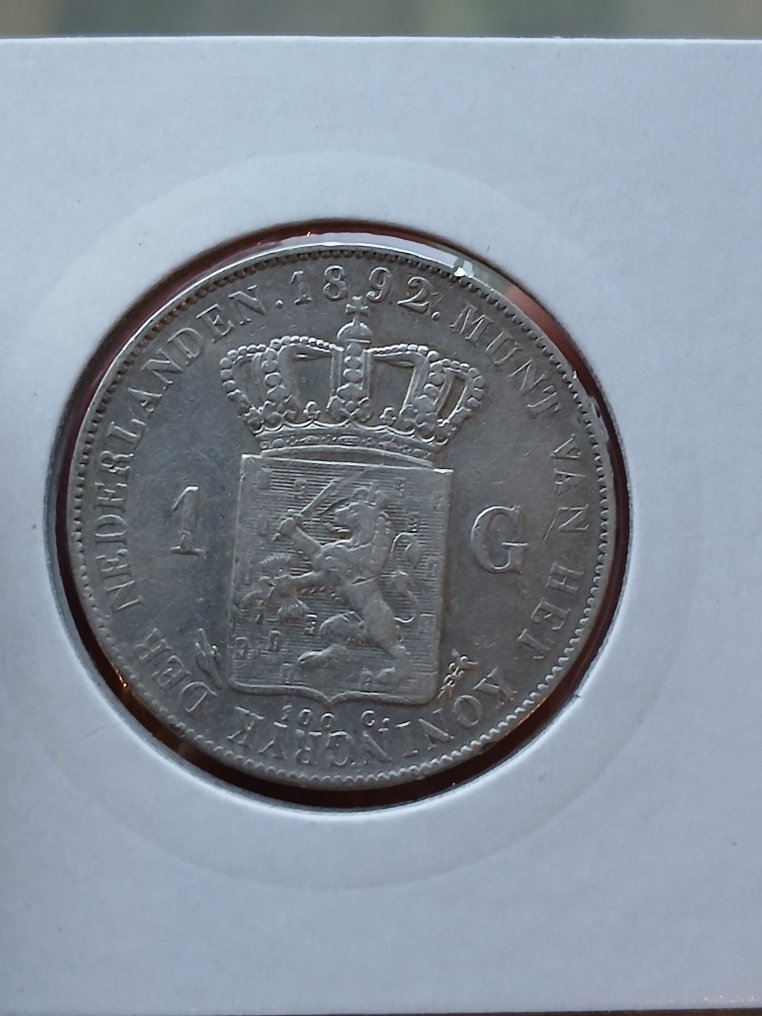 Holanda. Guilhermina. 1 Gulden 1892  (Sem preço de reserva) #2.1