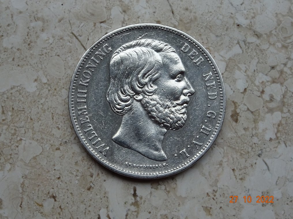 Holland. Willem III. 2 1/2 Gulden 1850  (Ingen mindstepris) #1.0