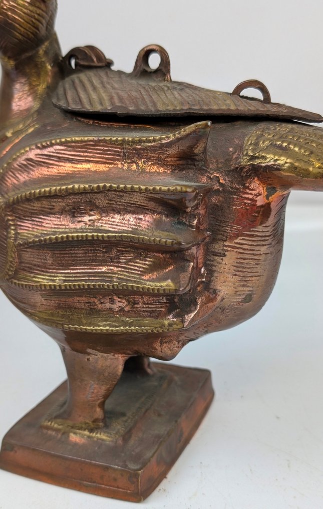 Δοχείο - υδρόβιο πουλί - Μπρούντζος - Κουτί σε σχήμα πουλιού Hamsa #1.0