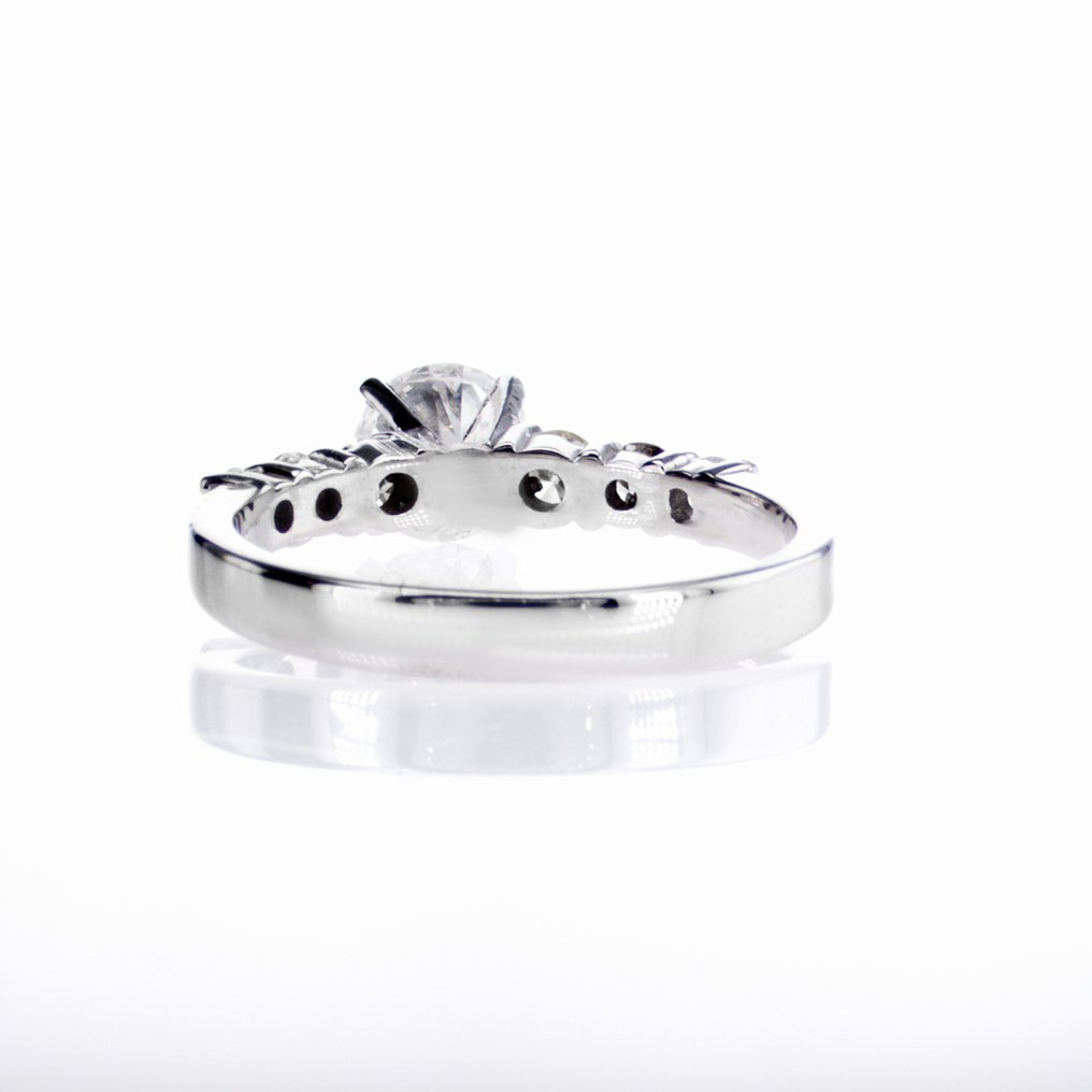 Zonder minimumprijs - Verlovingsring - 14 karaat Witgoud - 1.38ct. tw. Diamant (Natuurlijk) - Diamant #2.1