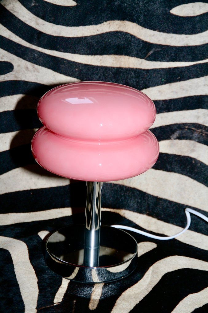 台灯 - 玻璃, 铬 - 粉色的 Bauhaus #3.2