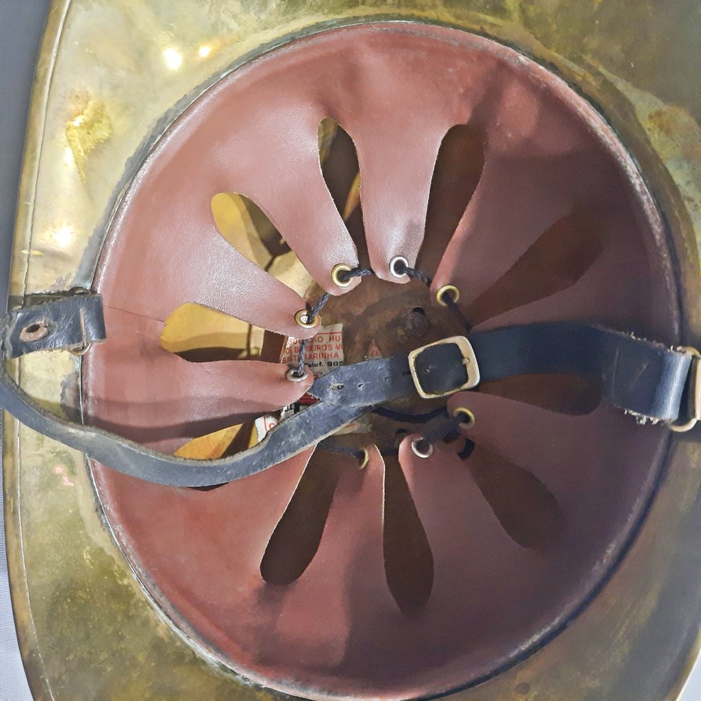 Πορτογαλία - Στρατιωτικό κράνος - Τιμητικό κράνος των Πορτογάλων Πυροσβεστών – Ορείχαλκος – Αντικείμενο συλλογής - 1950 #4.3