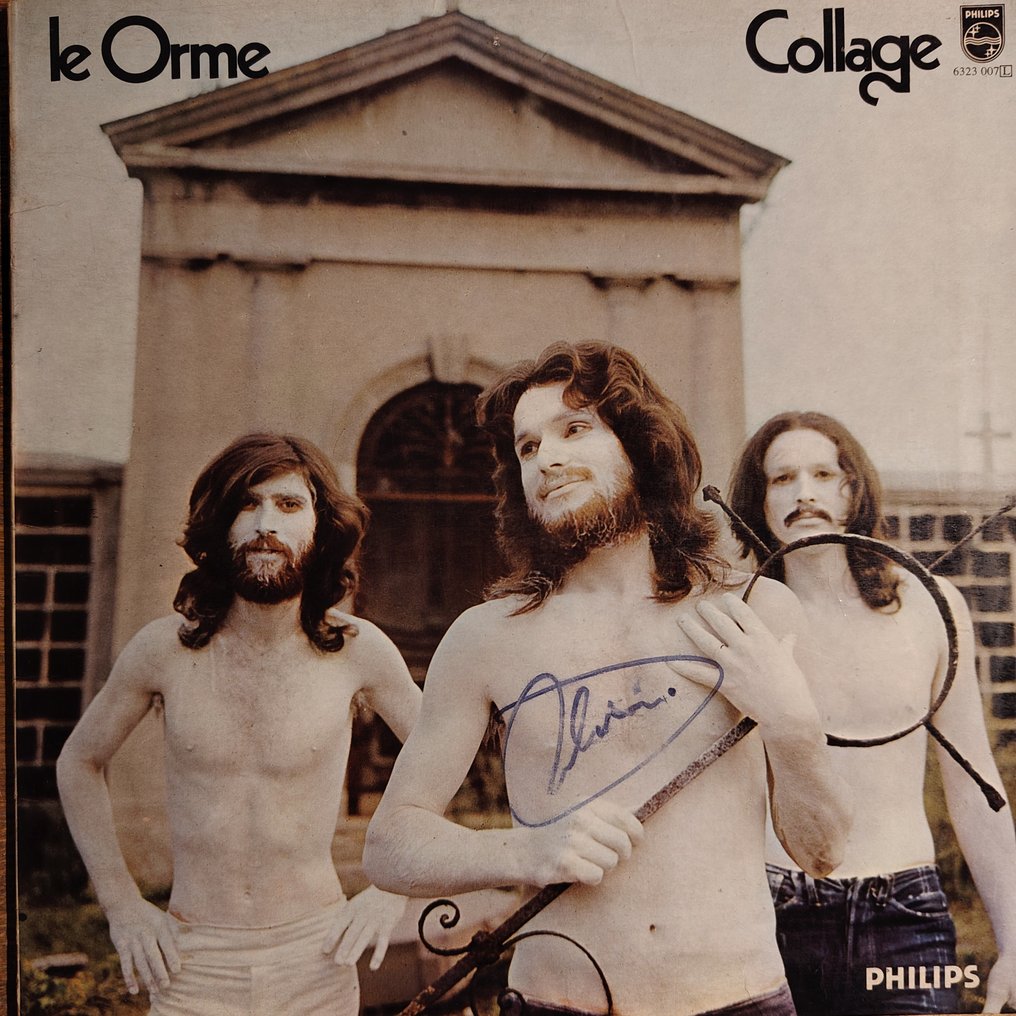 Le Orme - Collage - 1st Italian Laminated Gatefold Pressing Signed by Aldo Tagliapietra - Άλμπουμ LP (μεμονωμένο αντικείμενο) - 1st Pressing - 1971 #1.0