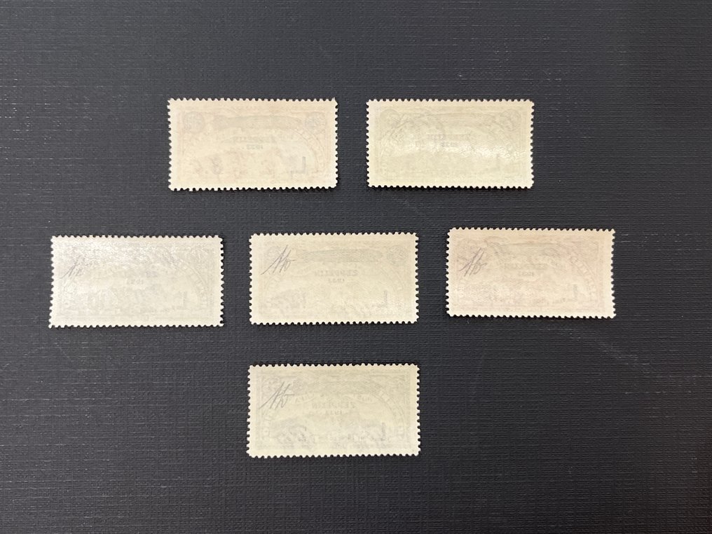 San Marino 1933 - San Marino airmail series Zeppelin cruises, new with intact rubber. - Sassone S.501 #1.0