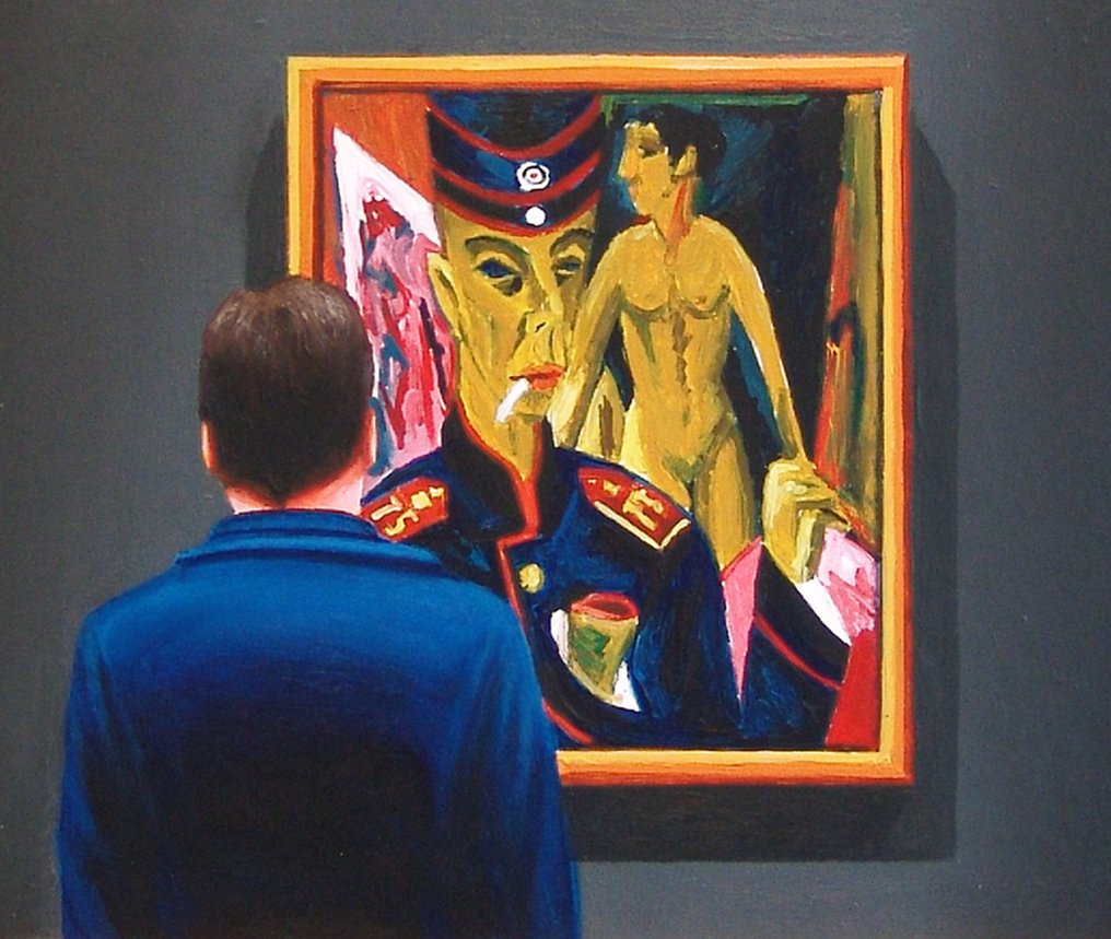 Gerard Boersma (1976) - Self Portrait As A Soldier (self portrait with self portrait Ernst Ludwig Kirchner) #2.1