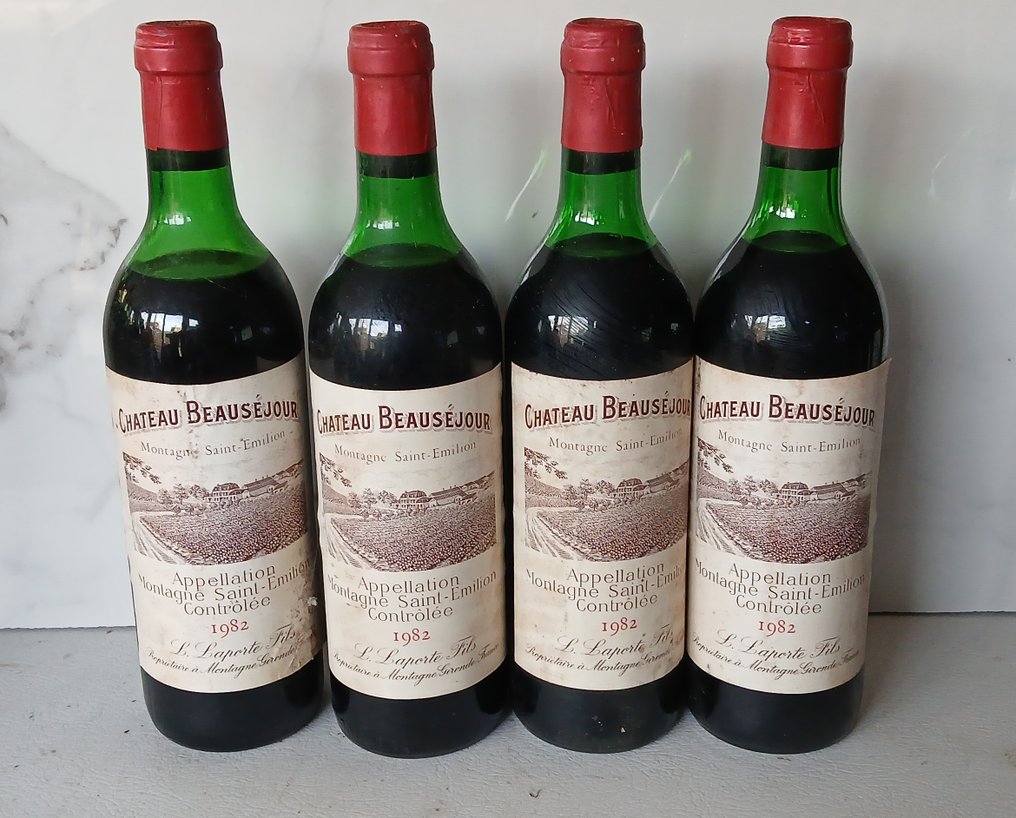 1982 Chateau Beausejour - Montagne-Saint-Émilion - 4 Pullot (0.7 L) #1.0
