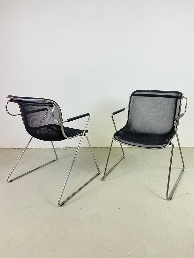 Anonima Castelli - Charles Pollock - Sedia (2) - Penelope - Acciaio, Poliuretano #1.0