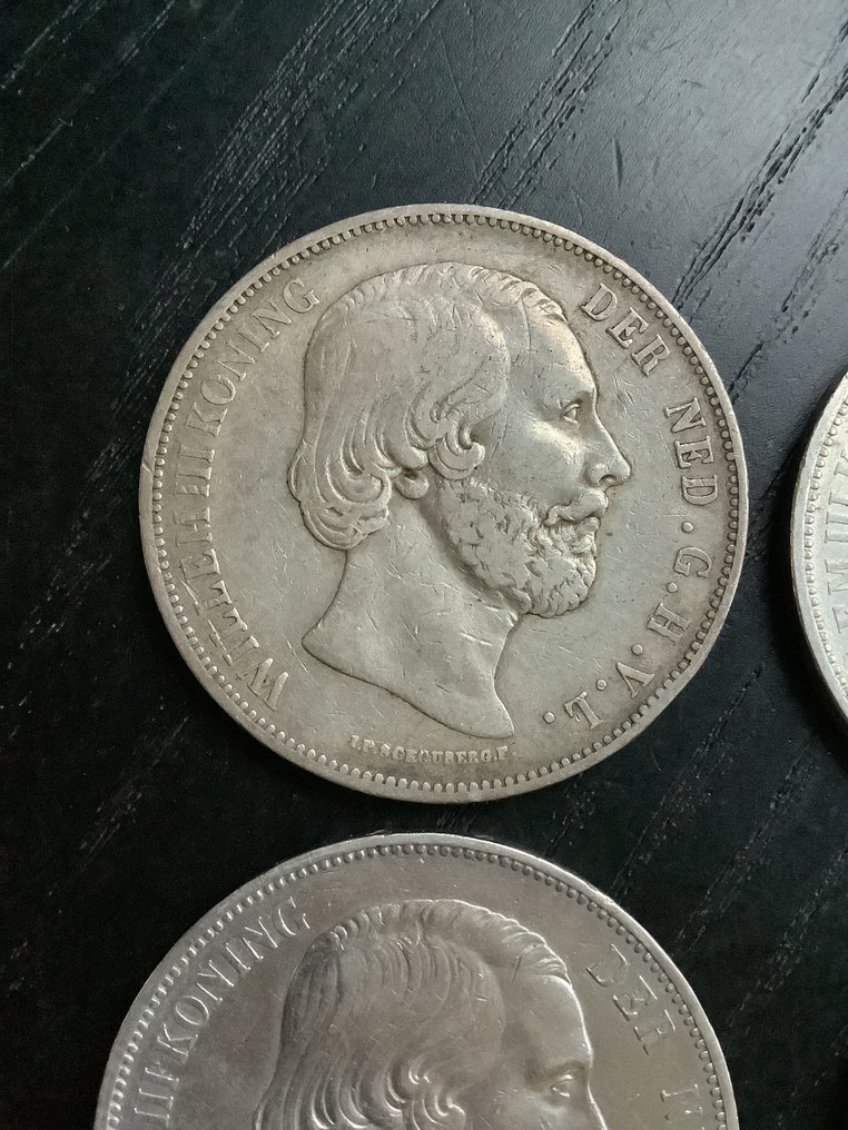 荷兰. 威廉三世. 2 1/2 Gulden 1870-1874  (没有保留价) #1.0