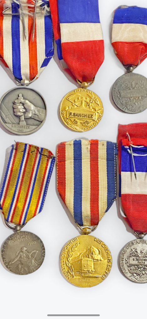 法國 - 軍功章 - 一套九枚民用奖章 #2.1