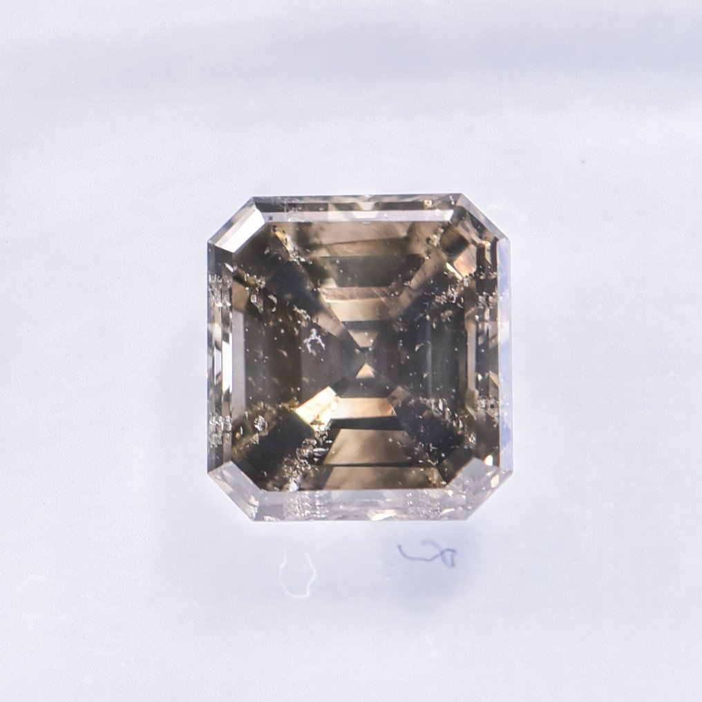 Ingen mindstepris - 1 pcs Diamant  (Naturfarvet)  - 1.01 ct - Smaragd - Fancy deep Grålig Brun - SI2 - International Gemological Institute (IGI) - VG VG #4.3