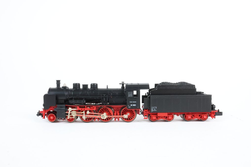 Fleischmann N - 7165 - Ατμομηχανή με όχημα μεταφοράς (1) - BR 38 - DB #1.0