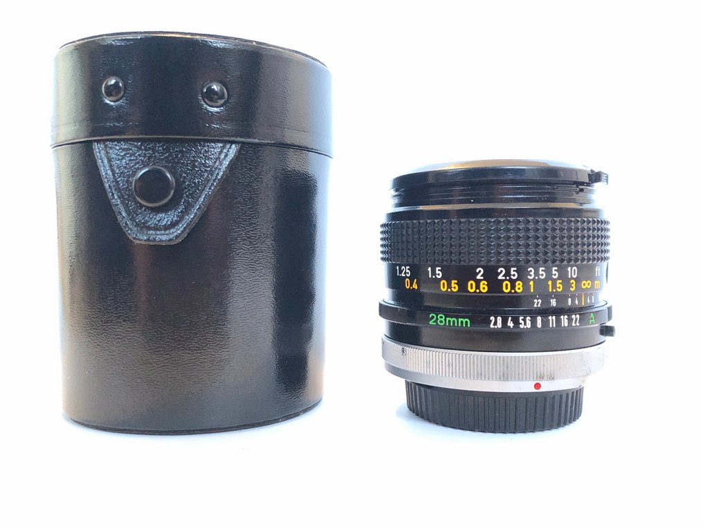 Canon FD 28mm f2.8 S.C. + org. case Fényképezőgép objektív #1.0