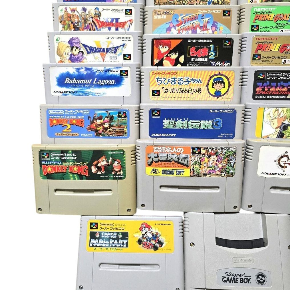 Nintendo - Nintendo Super Famicom Console & Large Game Cartridge Lot with Controllers - Video game console - Without original box #4.3