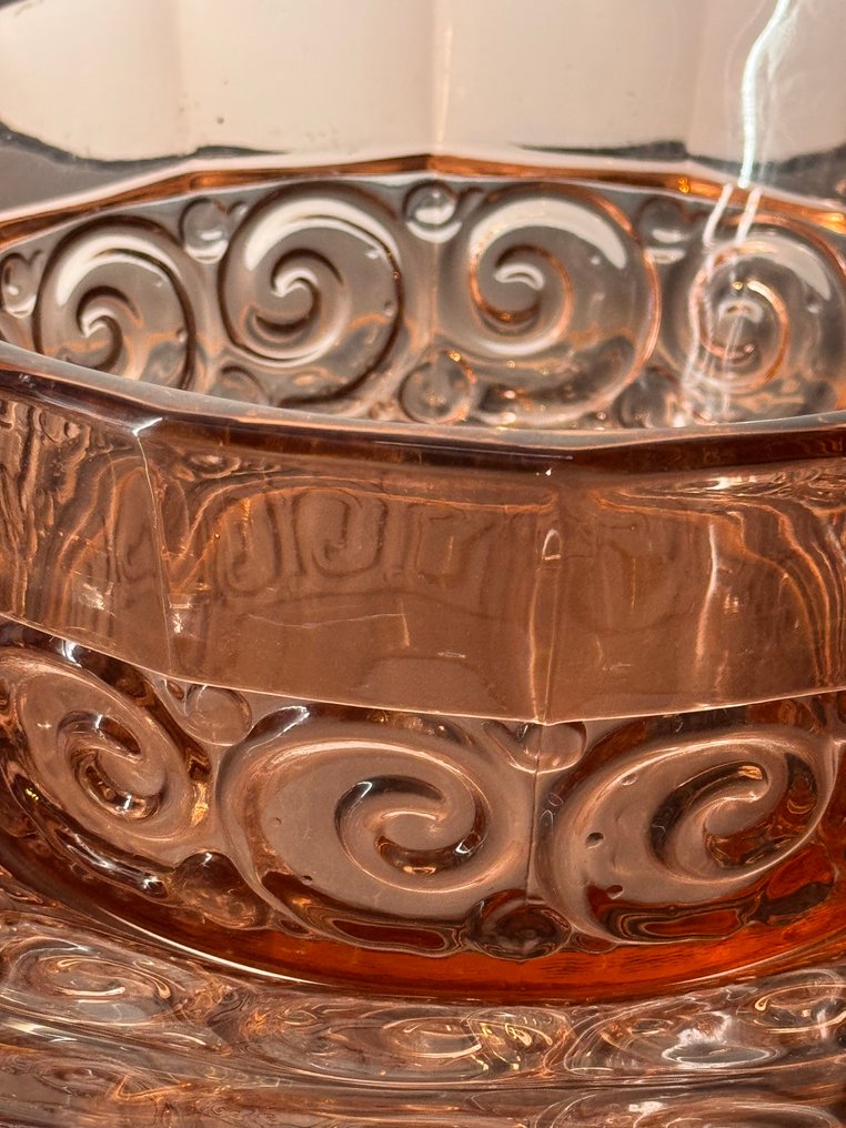 Val Saint Lambert - Charles Graffart & René Delvenne - Dish (2) - Rosette - Glass - Ensemble Rosette Luxval #2.1