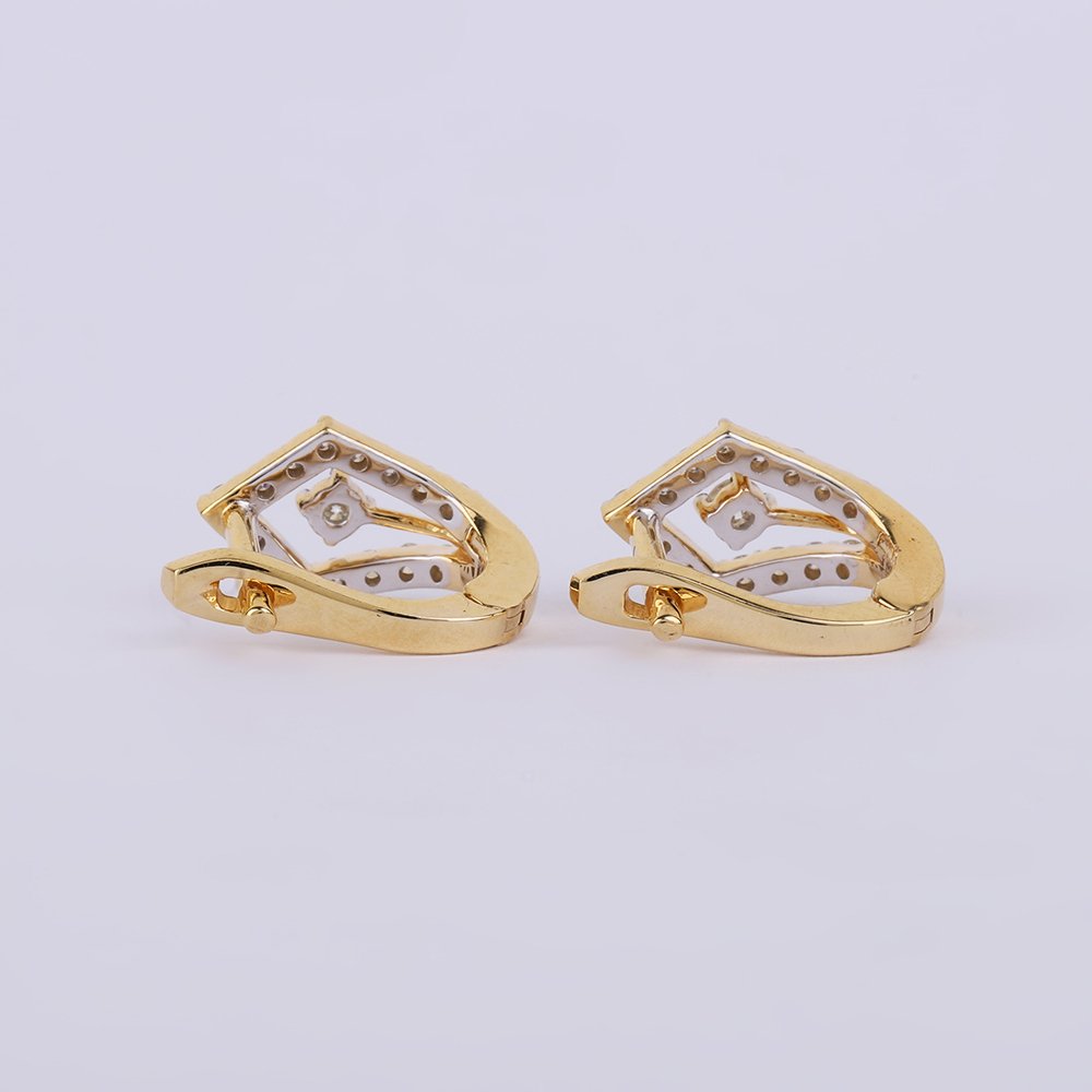 没有保留价 - 拥抱耳环 - 14K包金 黄金 -  0.38ct. tw. 钻石 (天然) - 黄金钻石耳环 #4.3