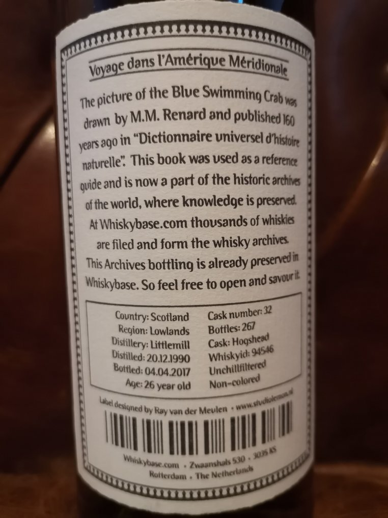 Littlemill 1990 26 years old Cask no. 32 - One of 267 - Archives - b. 2017 - 700ml #3.2