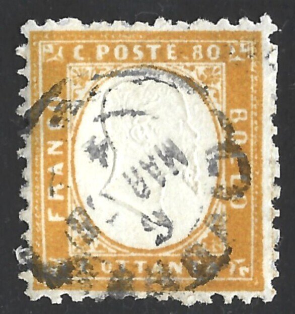Olasz Királyság 1862 - 80c használt - Sass 4 #1.0