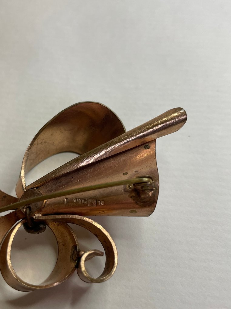 Zonder minimumprijs - Broche Verguld Synthetische edelsteen #2.1