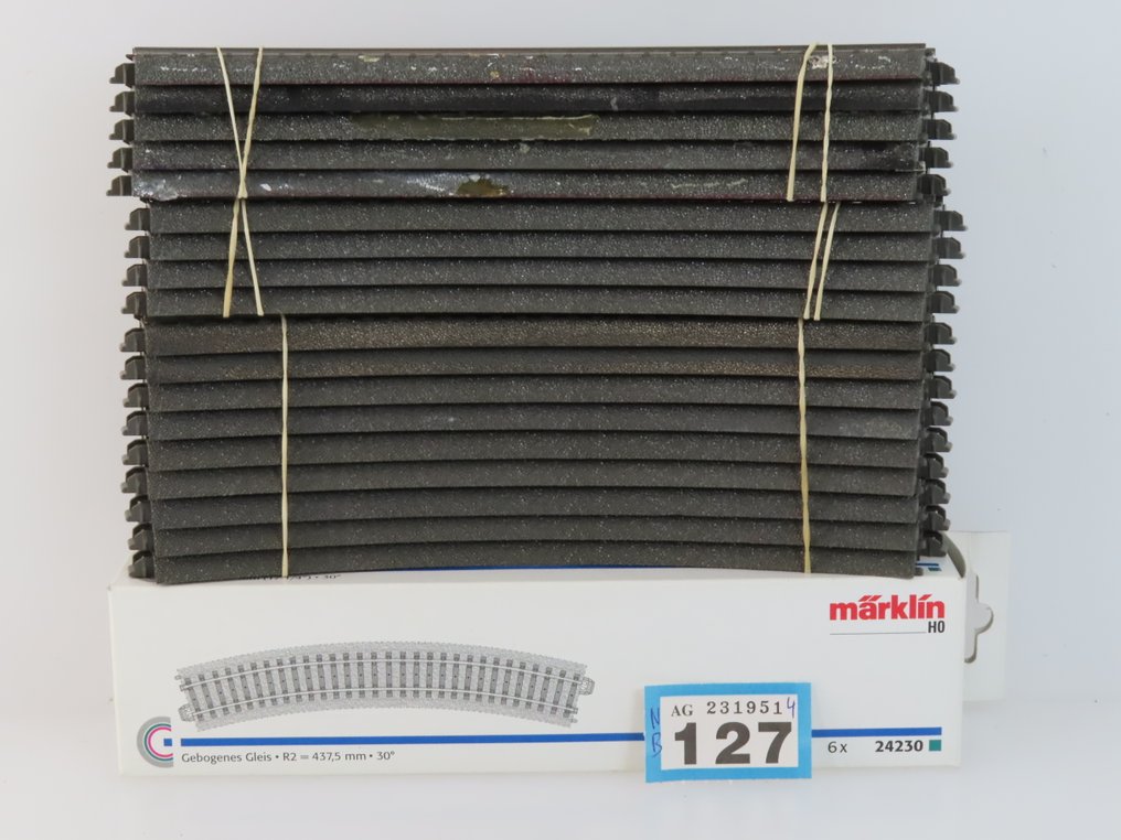 Märklin H0轨 - 24230 - 模型火车车轨 (24) - 24件套轨钩配弯曲轨件,C-rail #2.1