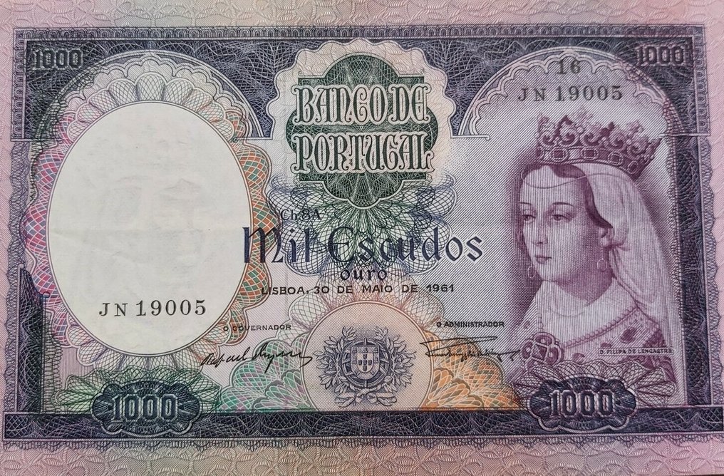Portugal. - 1000 Escudos 1961 - Pick 166  (No reserve price) #1.0