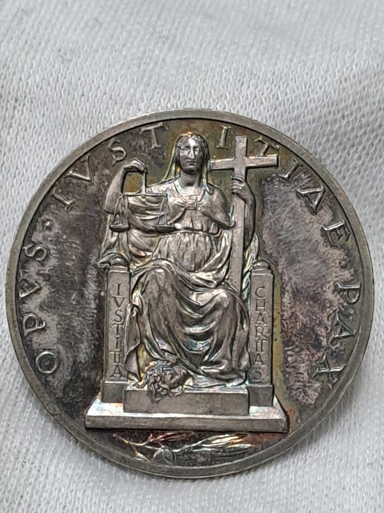 教廷. Pio XII Medaglia Arg.A/II qFdc Patinata Anno II°  (没有保留价) #1.0