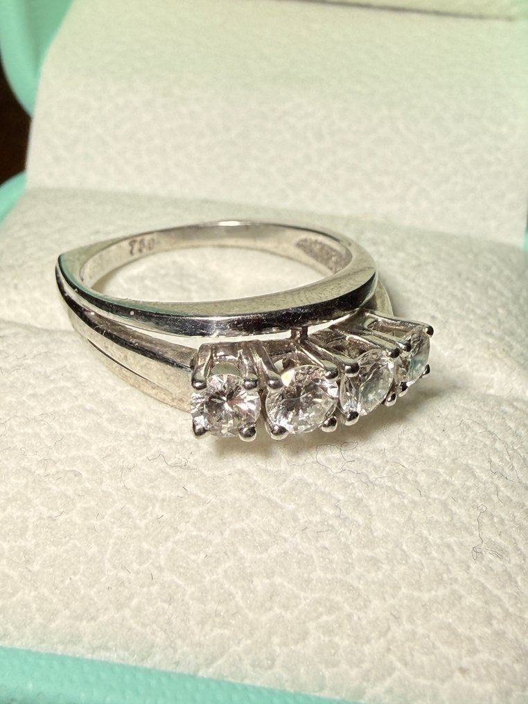 Δαχτυλίδι - 18 καράτια Λευκός χρυσός -  0.87ct. tw. Διαμάντι (Φυσικό)  #2.1