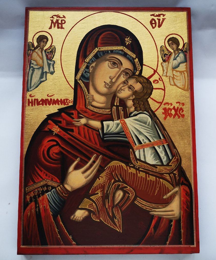 Εικόνα - Αγία Μητέρα του Θεού, εικόνα με χειροποίητη ζωγραφική. - Ξύλο #1.0
