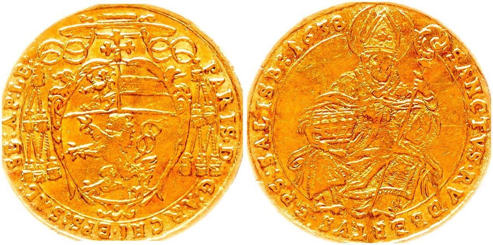 奧地利, 萨尔茨堡,主教区. Paris von Lodron 1619-1653. Dukat 1638 #1.0