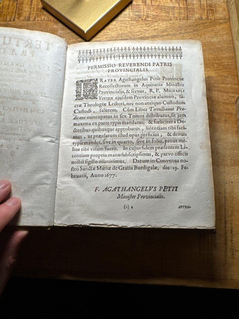 Tertullianus; R.P. Michaele Vivien (editor) - Tertullianus Praedicans - 1681 #1.0
