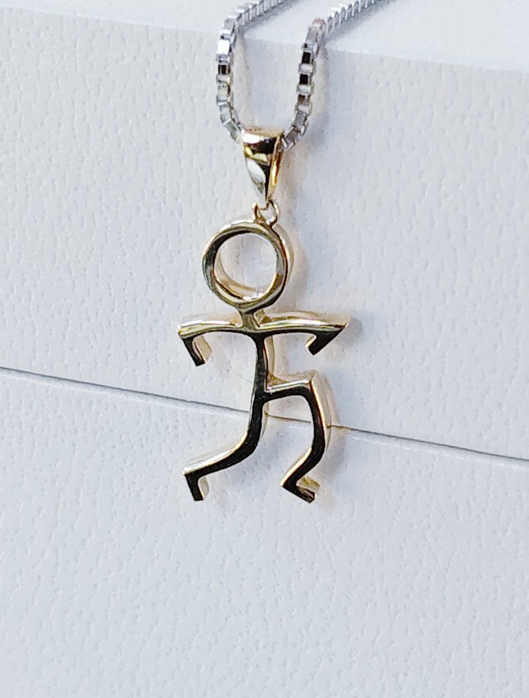 Sem preço de reserva - Colar com pingente - 18 K Platina, Ouro amarelo #2.1