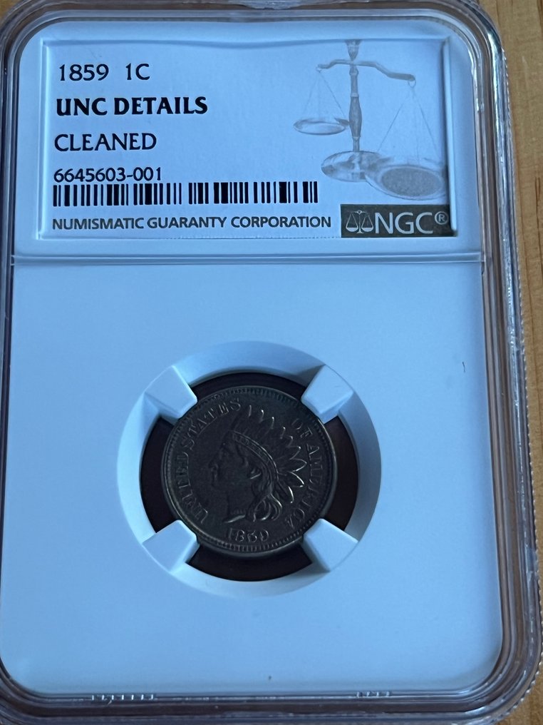 美国. 1 Cent 1859 Indian Head  (没有保留价) #1.0