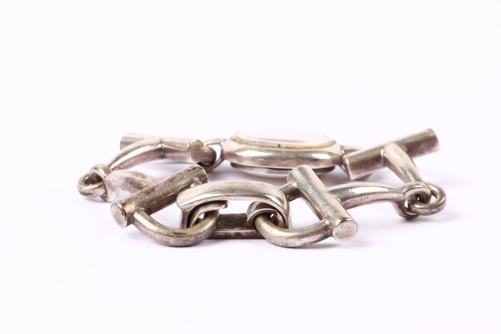 Fără preț de rezervă - Brățară Argint - Ceas cu design inspirat de bitul de cal #3.2