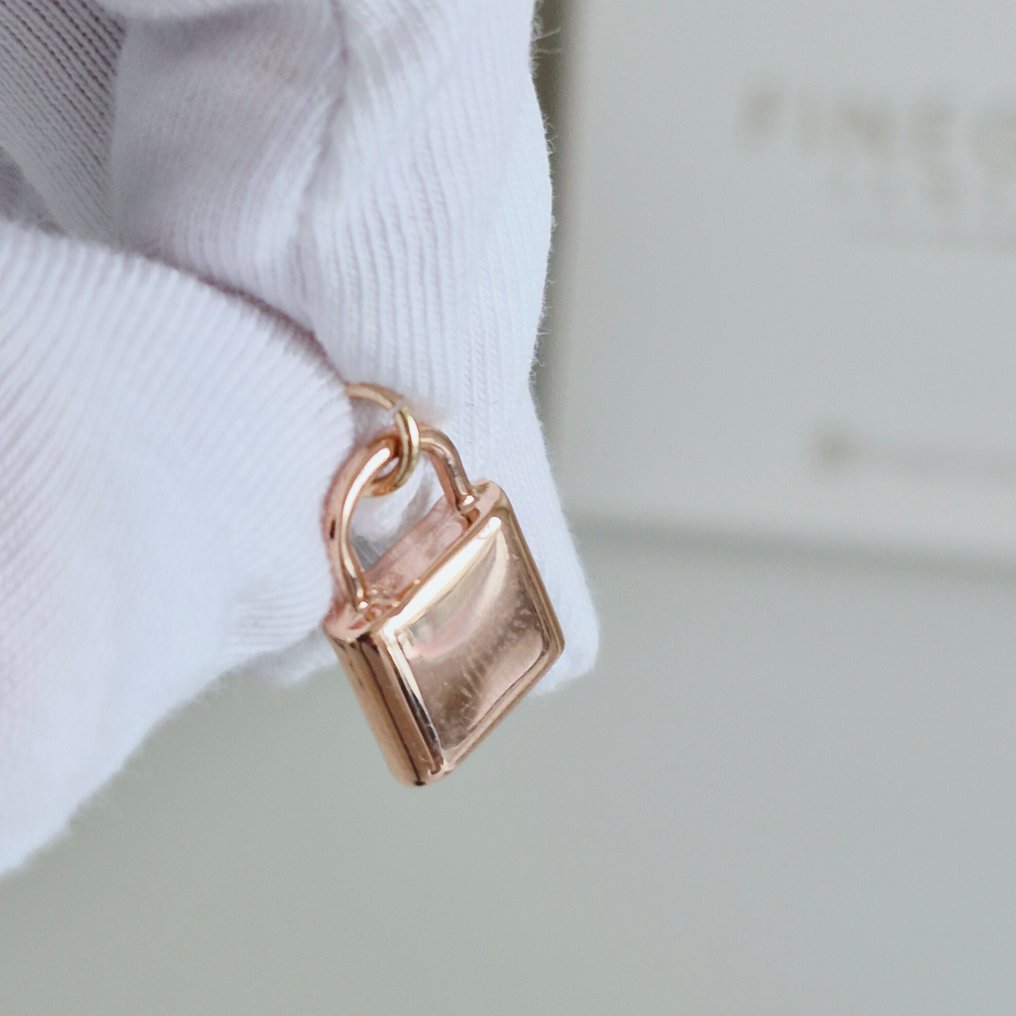 Anhänger - 14 kt Gelbgold - MOP Padlock & Clower Paket #4.3