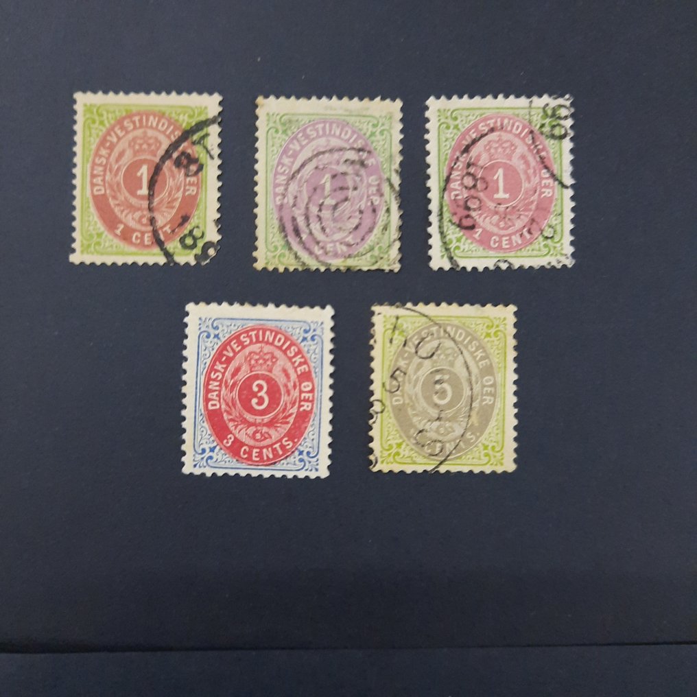 Duńskie Indie Zachodnie 1873/1898 - Mała kolekcja znaczków Duńskich Wysp Zachodnich 1873-1898 - Michel 2018ma #1.0
