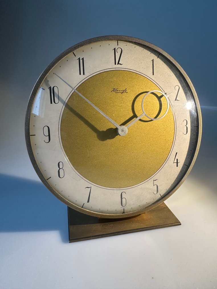 座鐘 - Kienzle -  包浩斯 黃銅, 玻璃 - 1930-1940, 1920-1930 #1.0
