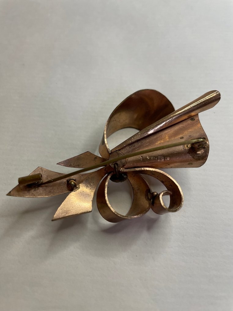 Zonder minimumprijs - Broche Verguld Synthetische edelsteen #4.3