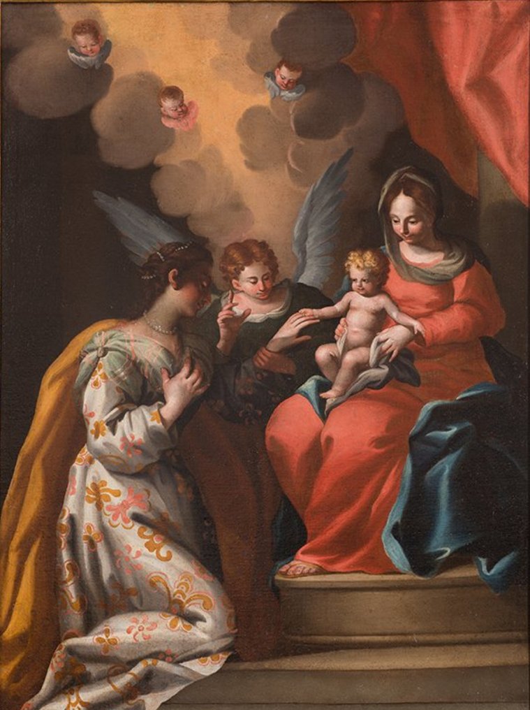 Scuola napoletana (XVIII) - Matrimonio mistico di Santa Caterina #4.3