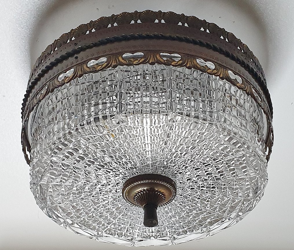 Plafondlamp - geperst figuurglas #3.2