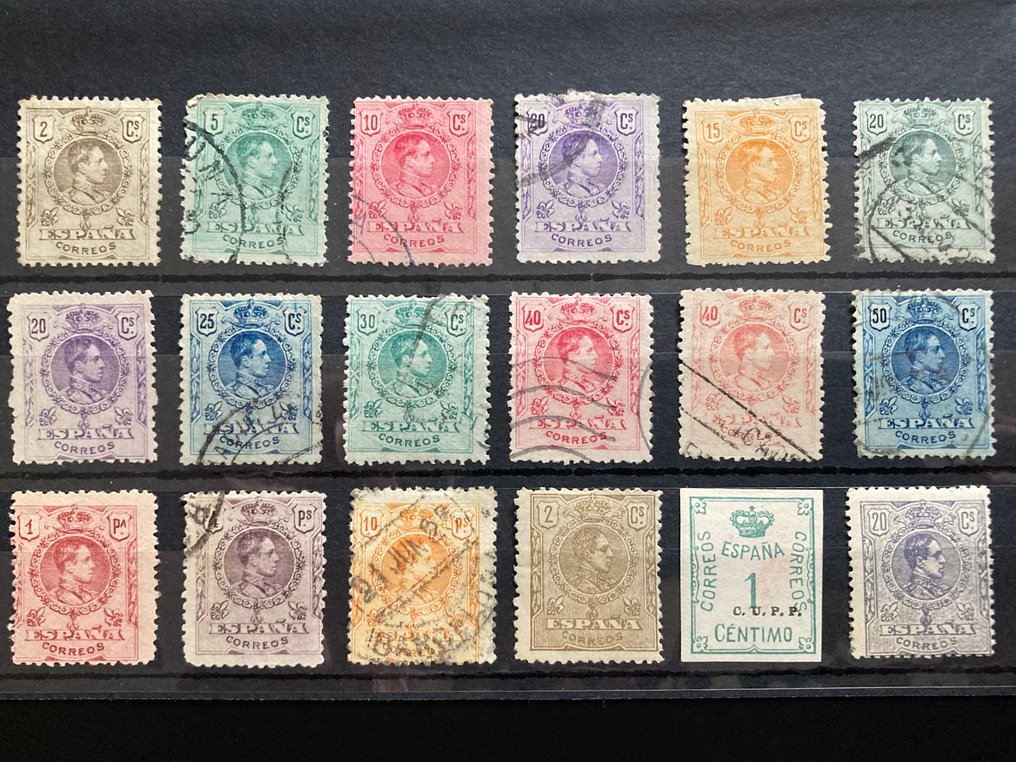 Spain 1909/1920 - Classics Alfonso XIII. Edifil 267/280 and 289/291. #1.0
